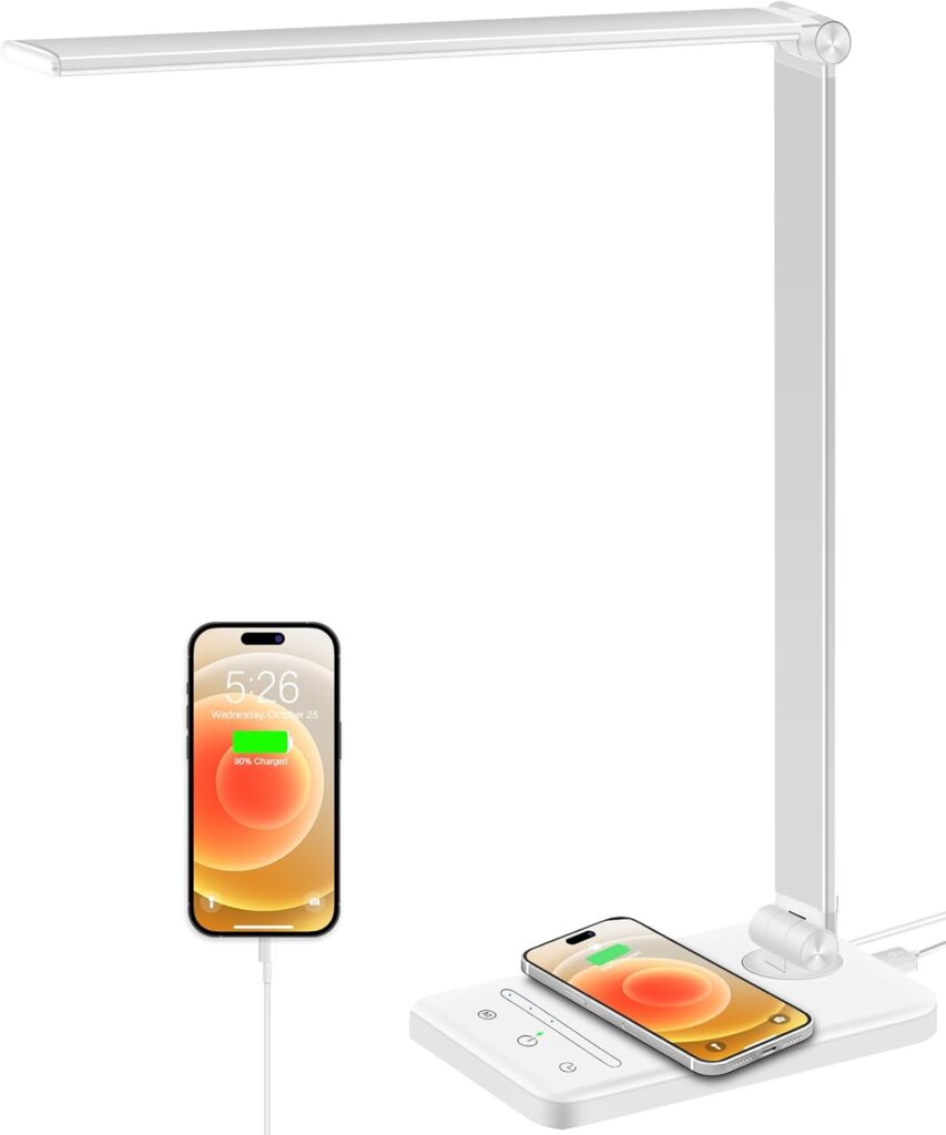 weareok LED Schreibtischlampe augenschonend mit USB-Anschluss