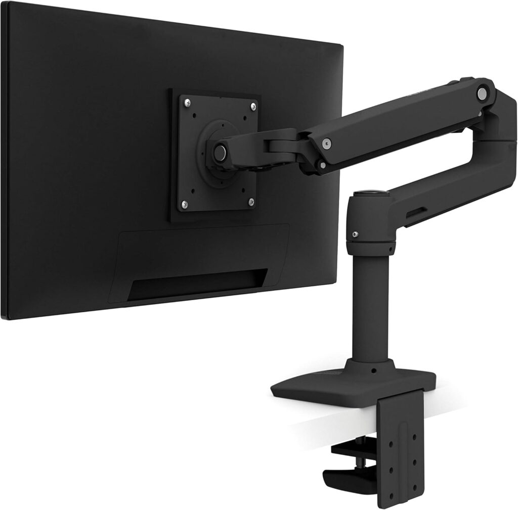 Ergotron LX Monitorarm Schwarz – höhenverstellbare Premium-Halterung für 13 bis 32 Zoll Monitore