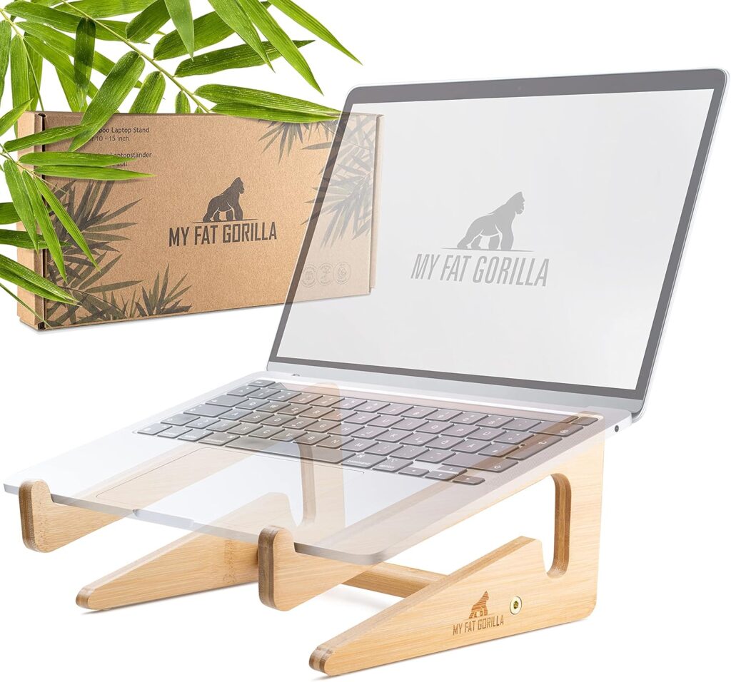 Bambus Laptopständer von Relaxdays für nachhaltiges Homeoffice