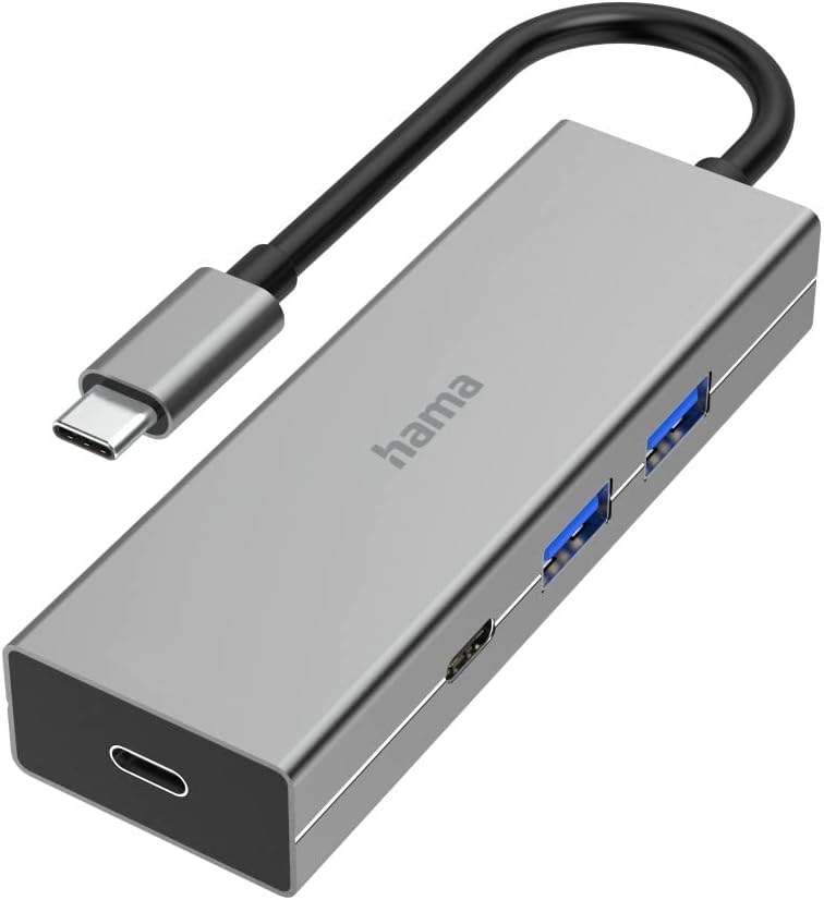 Hama USB-C Multiport-Hub mit Ladefunktion für Laptop und PC