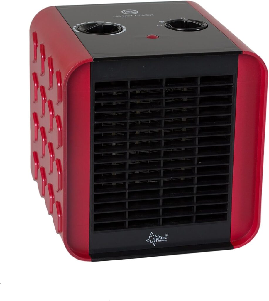 Suntec Heat Block PTC-Heizlüfter auf Bürotisch