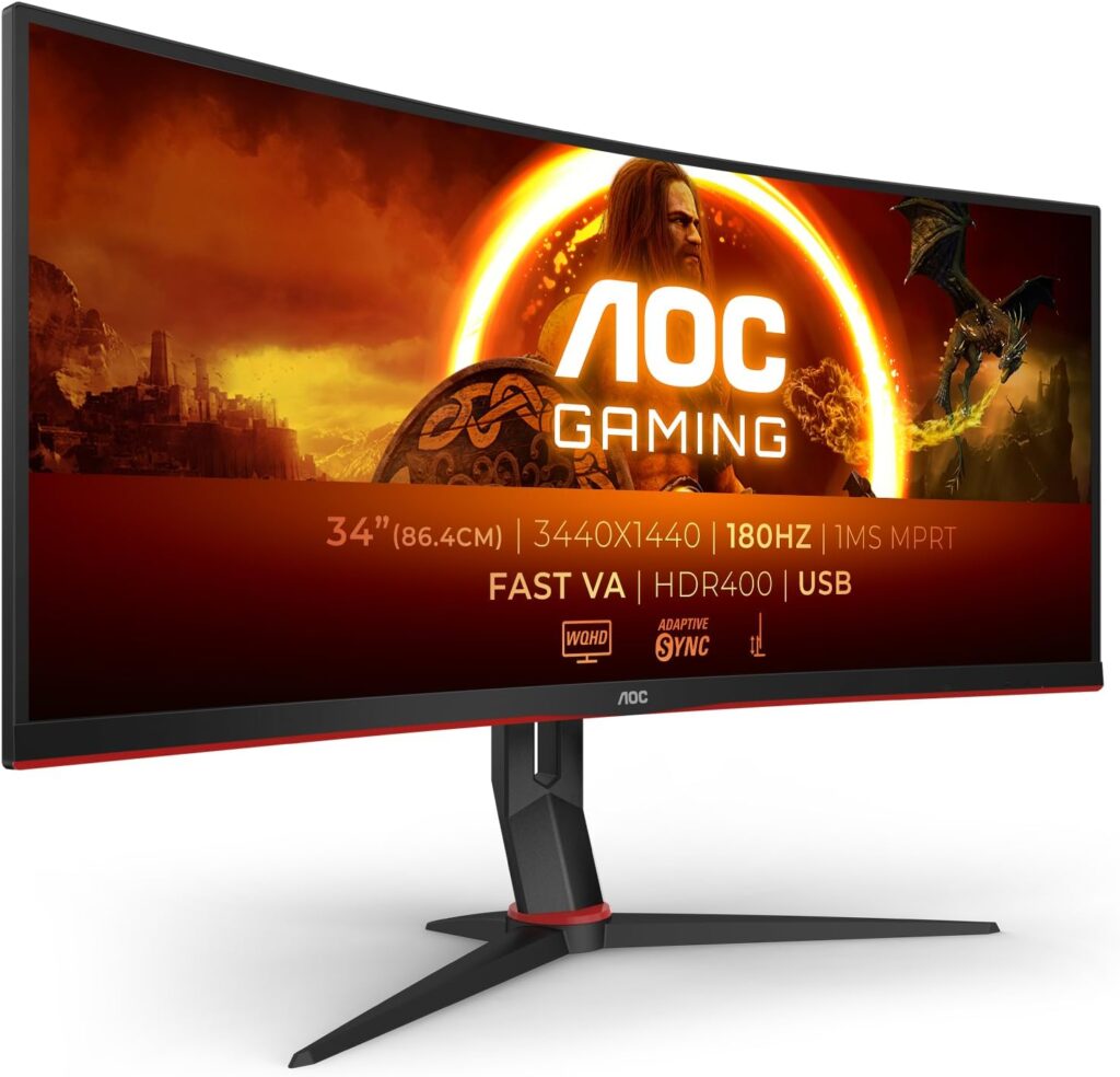 AOC CU34G2XP – Curved Ultrawide-Monitor mit 165Hz für Arbeit & Freizeit